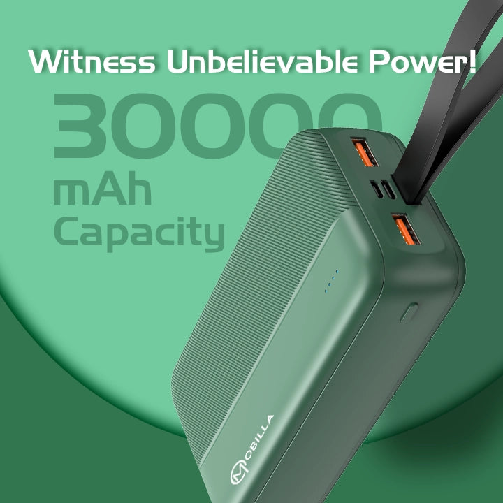 Mpower 732 - Fast Charging Portable Power Bank in Green Color