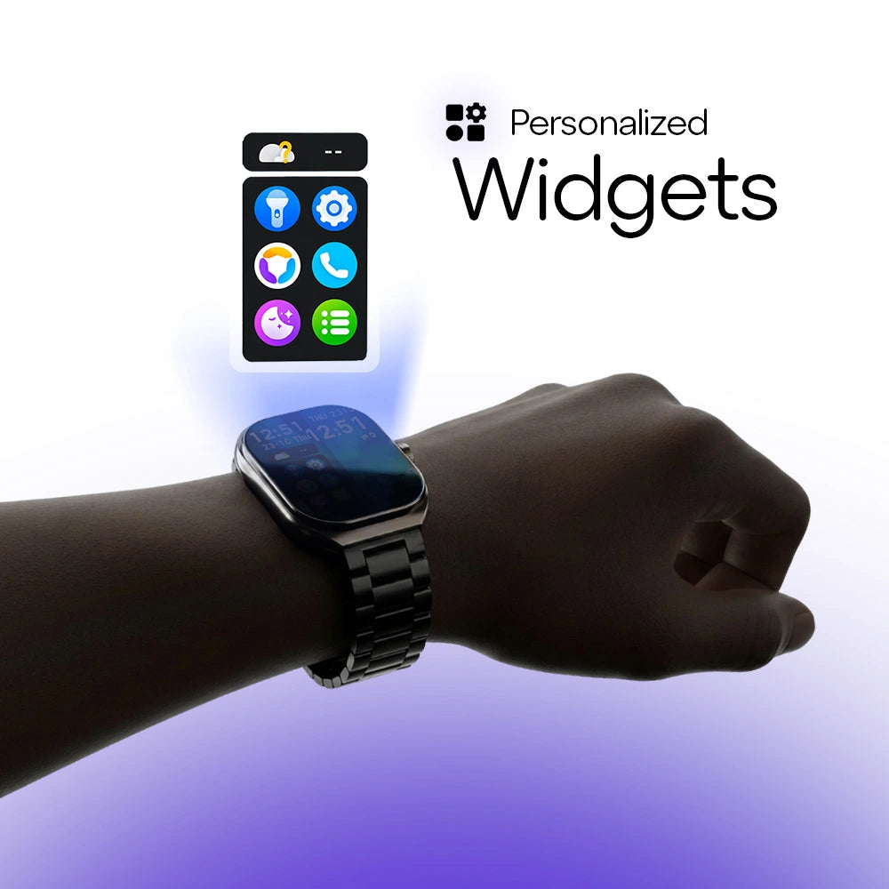 MSmart Edge smartwatch with 60Hz refresh rate, curved metallic luxury design, 500 nits brightness, and 120+ sports modes.