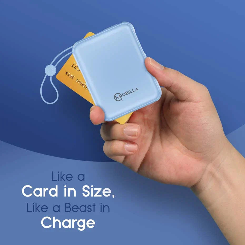 MPower X2 by Mobilla: Card-Like Compact Powerbank With 27W Power Output Powerbank With 10000mAh Battery Capacity