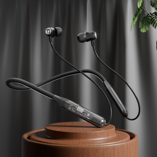 MBuddy 533: Neckband with Magnetic On/Off Sensor & 40Hrs Playtime(Black)