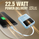 MPower X1: Compact Powerbank With 10000mAh Battery Capacity(Blue)