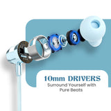 MBuddy 533: Neckband with Magnetic On/Off Sensor & 40Hrs Playtime(Cream)