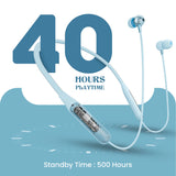 MBuddy 533: Neckband with Magnetic On/Off Sensor & 40Hrs Playtime(Cream)
