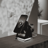MCharge Fusion (Black): 3 in 1 Magnetic Wireless Charger With 23W Combined Wireless Output