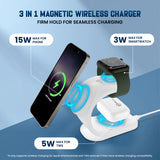 MCharge Maghub - 2: 3-in-1 Magnetic Wireless Charger With 23W Wireless Charging Output