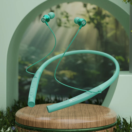 MBuddy 341: Wireless Neckband With 35 Hours of Music Playtime & Dual Connectivity - GREEN