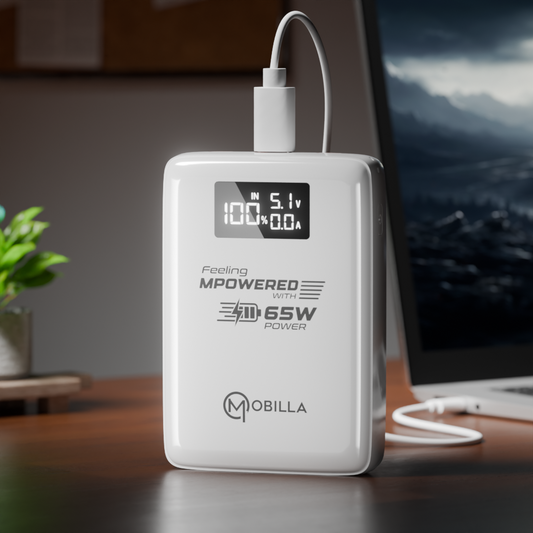 MPower Z1: Laptop Charging Powerbank with 65W Power Output(White)