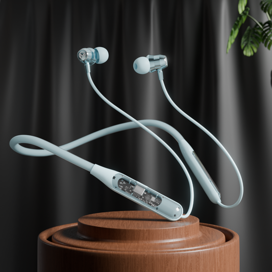 MBuddy 533: Neckband with Magnetic On/Off Sensor & 40Hrs Playtime(Blue)
