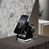 MCharge Fusion (Black): 3 in 1 Magnetic Wireless Charger With 23W Combined Wireless Output