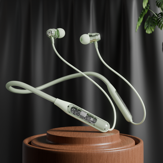MBuddy 533: Neckband with Magnetic On/Off Sensor & 40Hrs Playtime(Green)