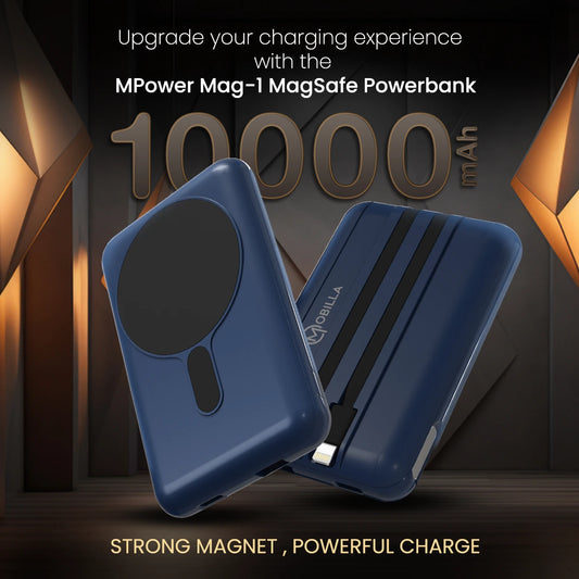 MPower Mag 1 - 10000mAh MagSafe Wireless  Powerbank Blue