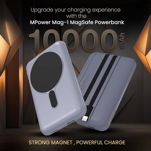 MPower Mag 1 - 10000mAh MagSafe Wireless  Powerbank Purple