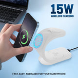 MCharge Maghub - 2: 3-in-1 Magnetic Wireless Charger With 23W Wireless Charging Output