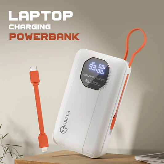 MPower Force: Laptop Charging Powerbank White