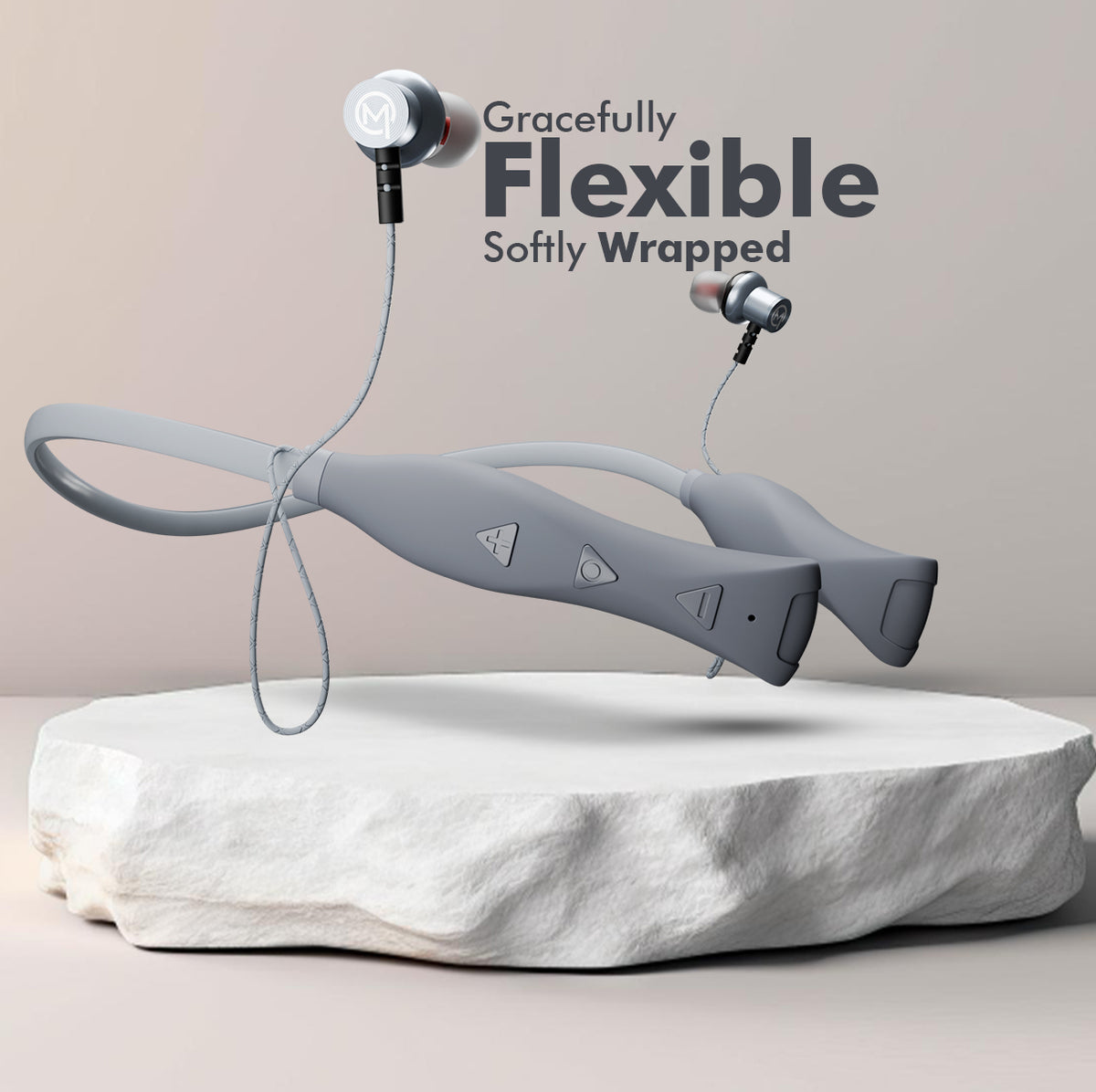 MBuddy 116 - Dual Connectivity Wireless Neckband Ash Grey