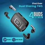 MBuds Dual: Dual Sharing TWS (Black) Earbuds