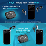 MBuds Dual: Dual Sharing TWS With Individual Connectivity & ANC