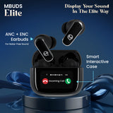 MBuds Elite: TWS Earbuds With Smart Interactive Touch Case (Blue)