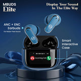 MBuds Elite: TWS Earbuds With Smart Interactive Touch Case (Blue)