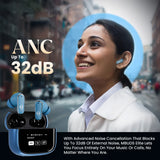 MBuds Elite: TWS Earbuds With Smart Interactive Touch Case (Blue)