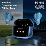 MBuds Elite: TWS Earbuds With Smart Interactive Touch Case (Blue)