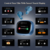MBuds Elite: TWS Earbuds With Smart Interactive Touch Case (Blue)