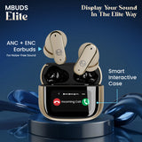 MBuds Elite: TWS Earbuds With Smart Interactive Touch Case (Blue)