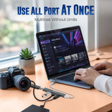 MConnect H1: 4-in-1 USB 3.0 Hub with High-Speed Data Transfer