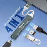 MConnect H2: 4-in-1 Type-C to USB Hub  with High-Speed Data Transfer