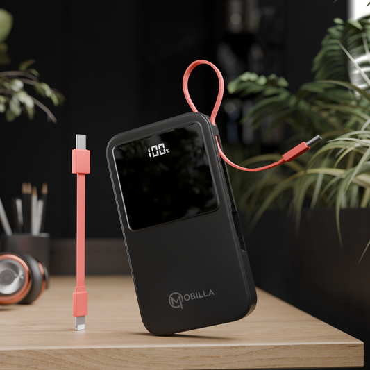 MPower 715: 10000mAh Powerbank with In-Built Type-C & Detachable Lighting Cable