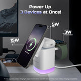 MCharge Volt: 3-in-1 Wireless Charger With 23W Power Output White