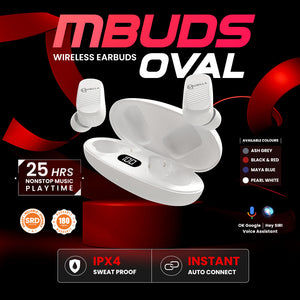 MBUDS OVAL - PEARL WHITE