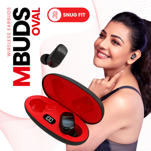 MBUDS OVAL - BLACK RED
